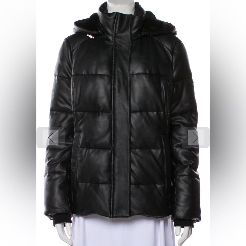 Karen Millen Women's size M Black Hooded Winter Coat